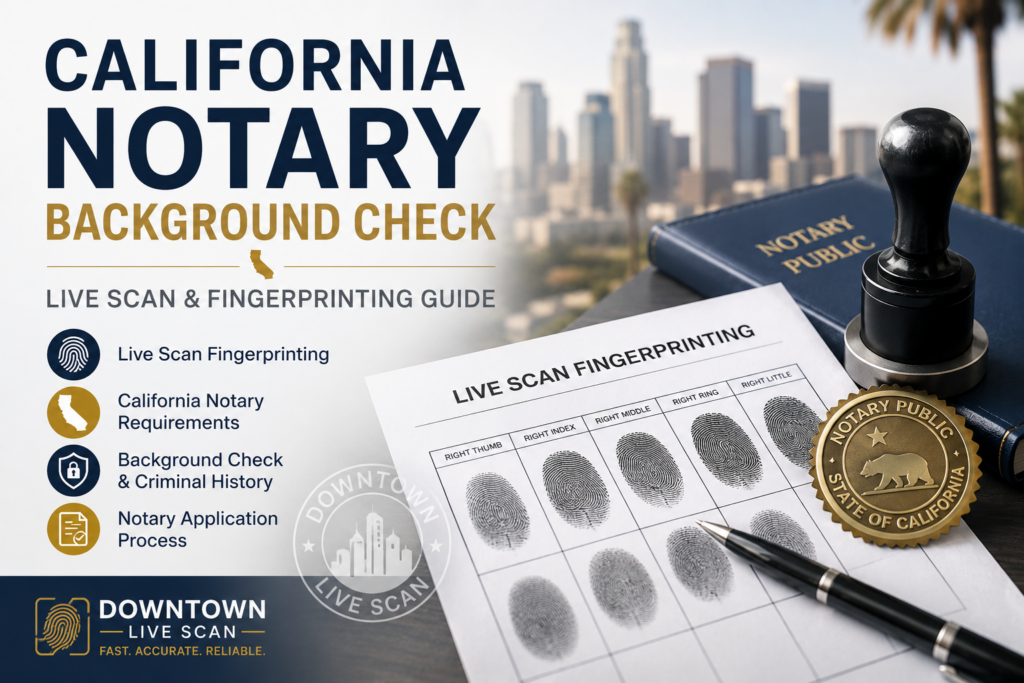 California notary background check and Live Scan fingerprinting guide