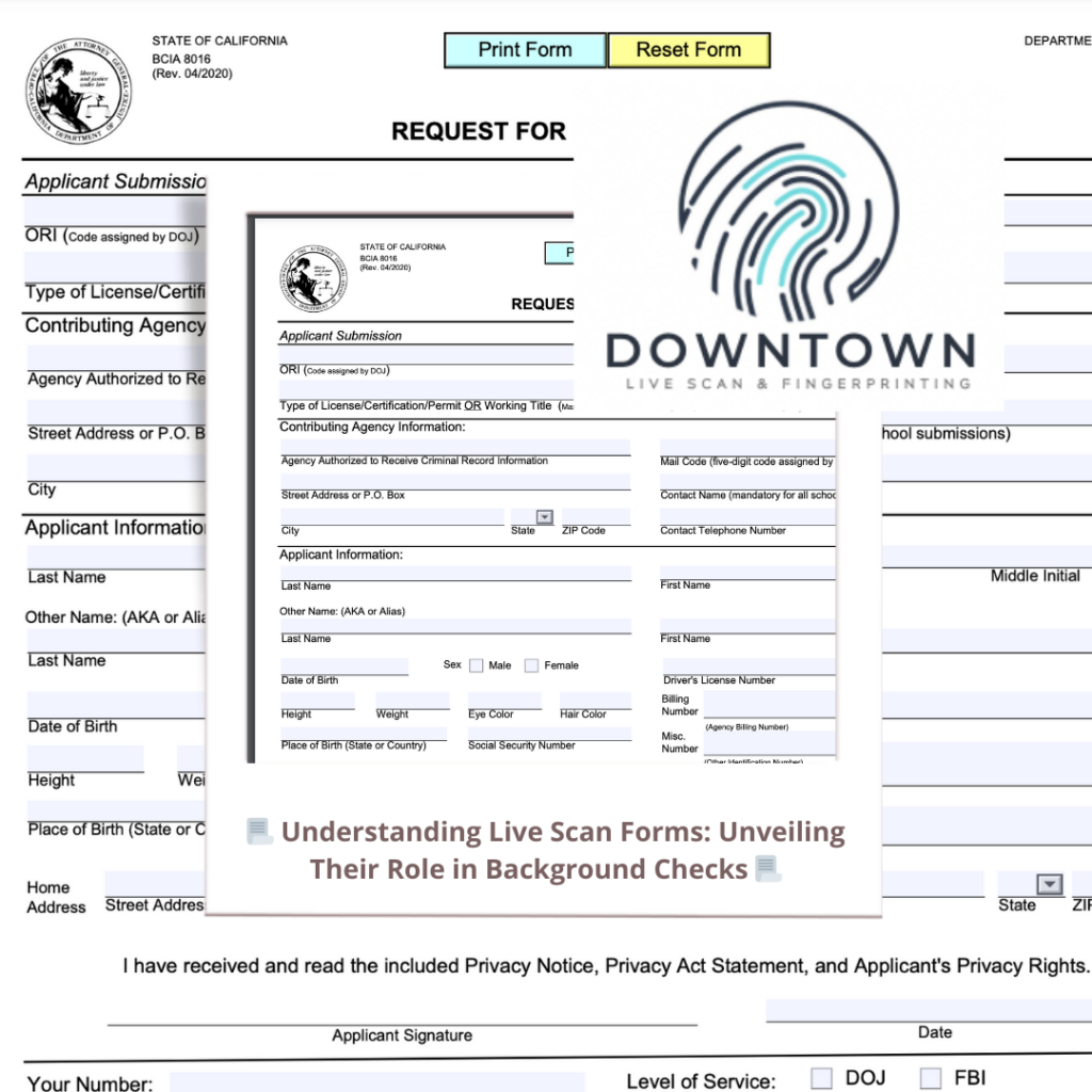 Understanding Live Scan Forms: The Key to Background Checks